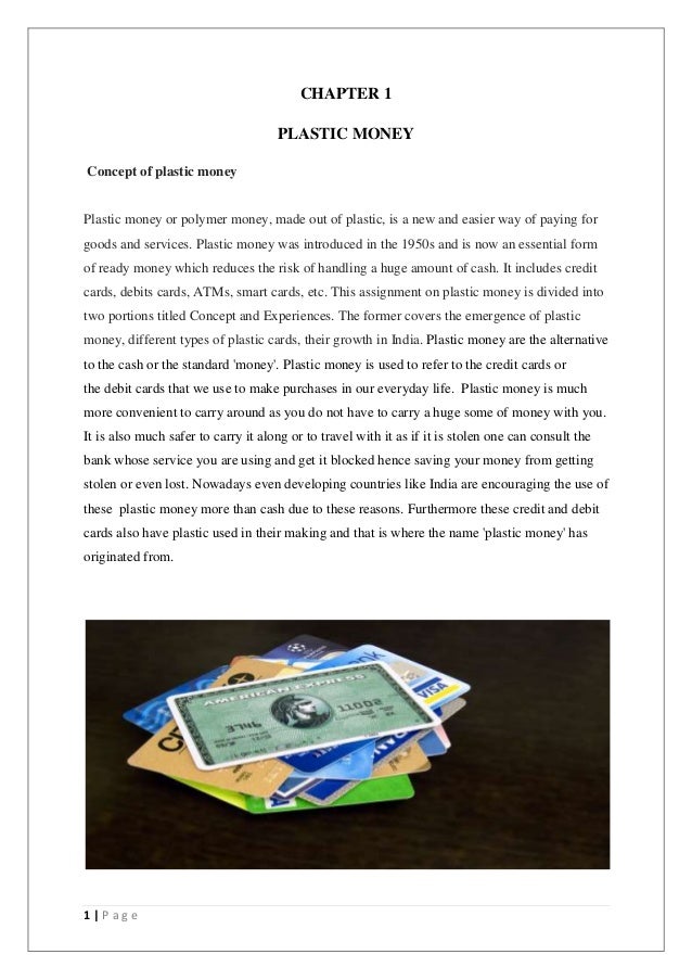 essay on plastic money